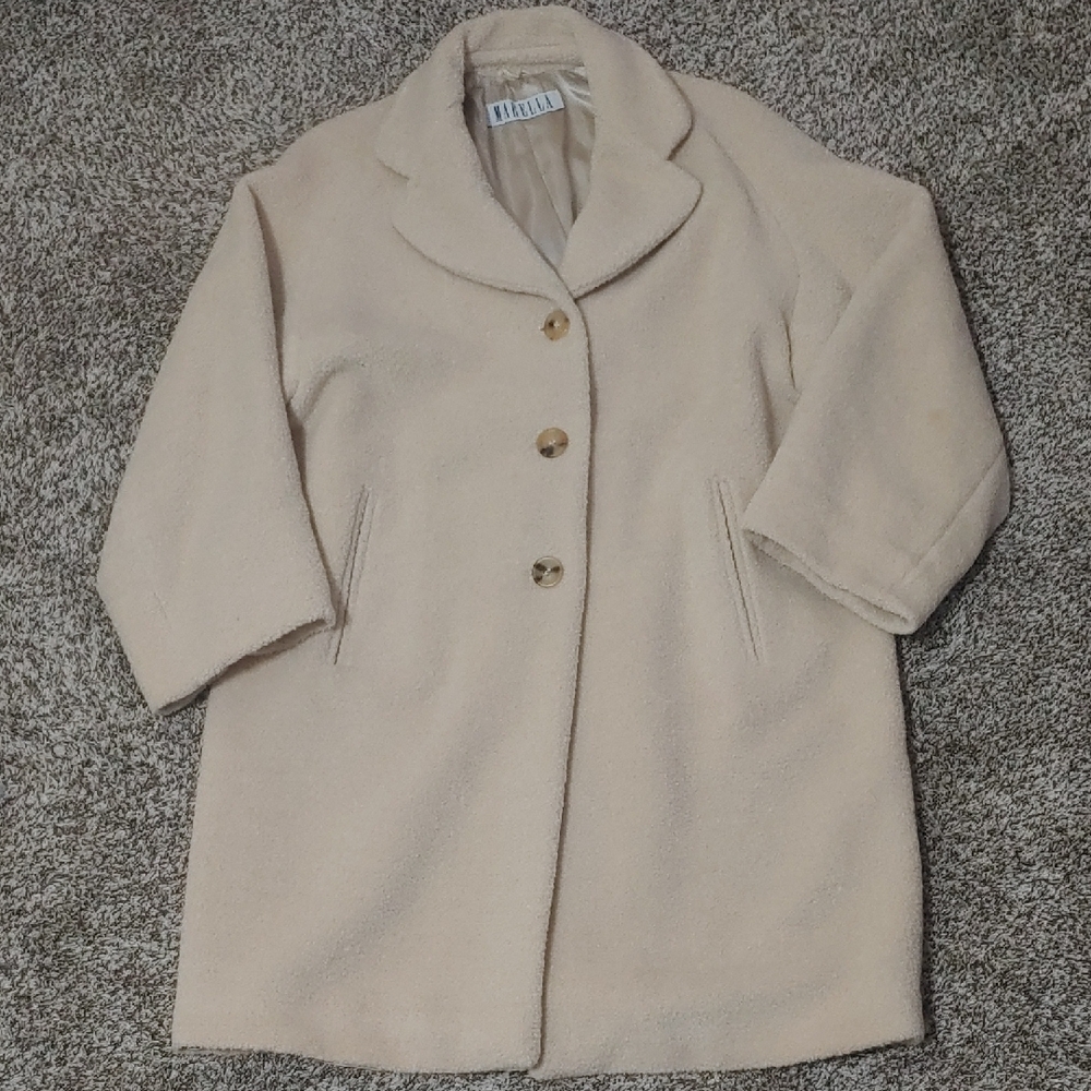MARELLA/MAX MARA Cream Pea Coat